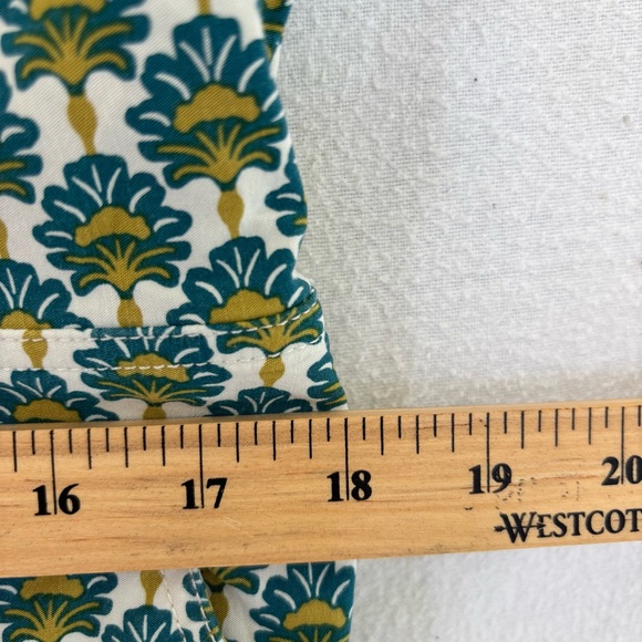 Anthropologie Maeve Patterned Green and Blue Jumpsuit - Picture 6 of 12